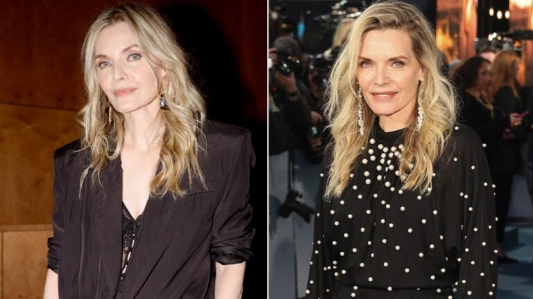 Michelle Pfeiffer stuns at Paris Fashion Week YSL show appearance