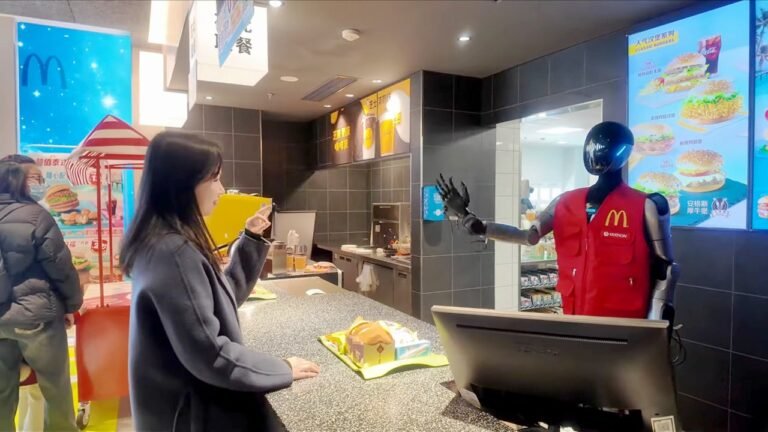 McDonald’s tests humanoid robots from Keenon Robotics in Shanghai