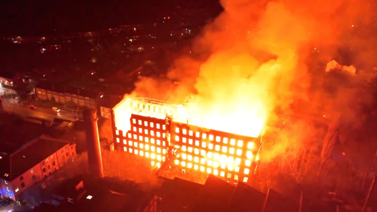 Huge fire rips through historic Big Mill in Staffordshire | UK News