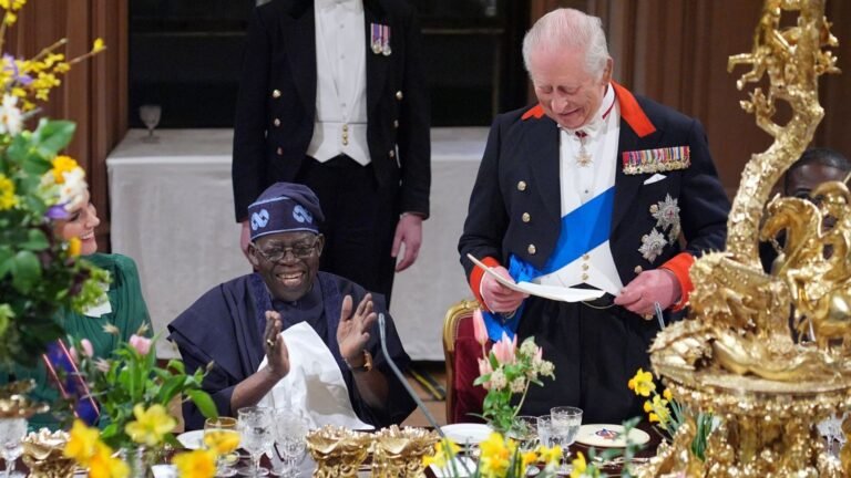 King says UK ‘blessed’ by Nigerian influence as he hosts state banquet for President Tinubu and the first lady | UK News