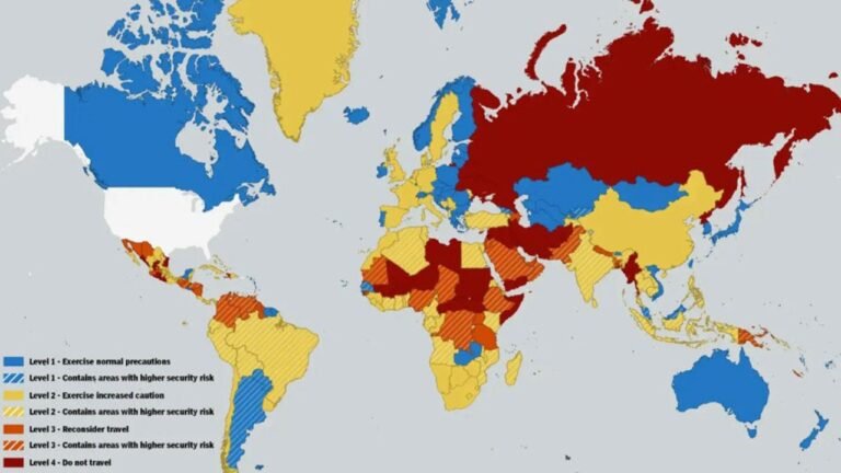 State Department map shows world’s most dangerous countries
