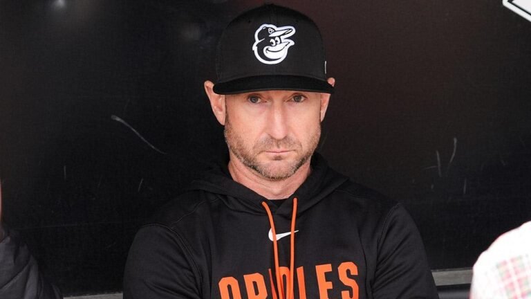 Orioles manager Craig Albernaz hit by line drive