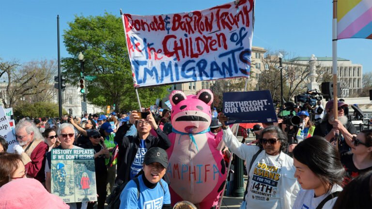 Protesters gather to oppose changes to US birthright citizenship law | Donald Trump