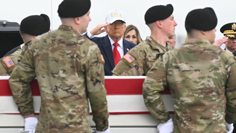 Families of fallen service members urged Trump to ‘finish the job,’ says president
