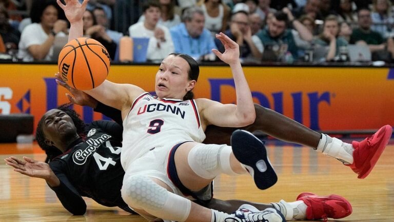 UConn’s undefeated season ends in Final Four loss to South Carolina