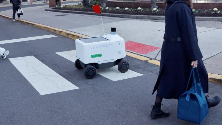 Uber Eats delivery robots kicked and sat on by Philadelphia residents
