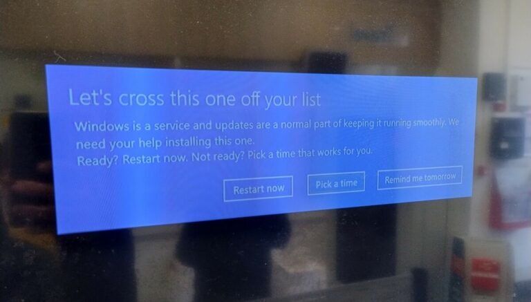 Windows update prompt joins the Post Office queue
