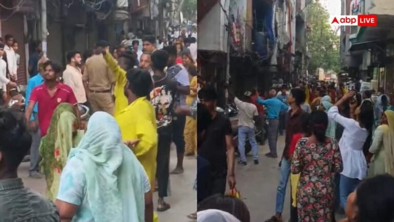 Two communities face to face for coming out on the road in Ghaziabad, 6 injured in stone pelting, 10 people arrested