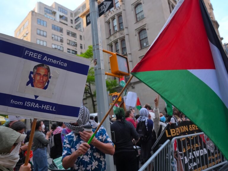 Pro-Palestine group protests outside Israeli real estate event in New York | Israel-Palestine conflict News