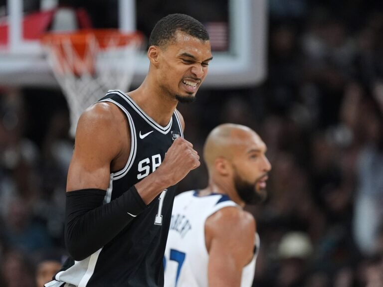 Wembanyama returns, Spurs rout Wolves for 3-2 lead in NBA Playoff series | Basketball