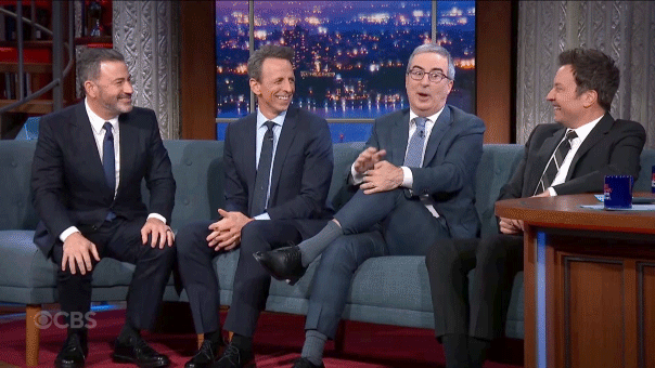 Jimmy Kimmel demands to know why Colbert is being asked to defend late-night