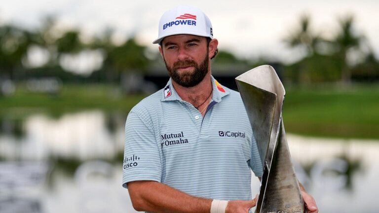 Cameron Young says it’s an ‘honor’ to play in front of President Trump after win at Cadillac Championship