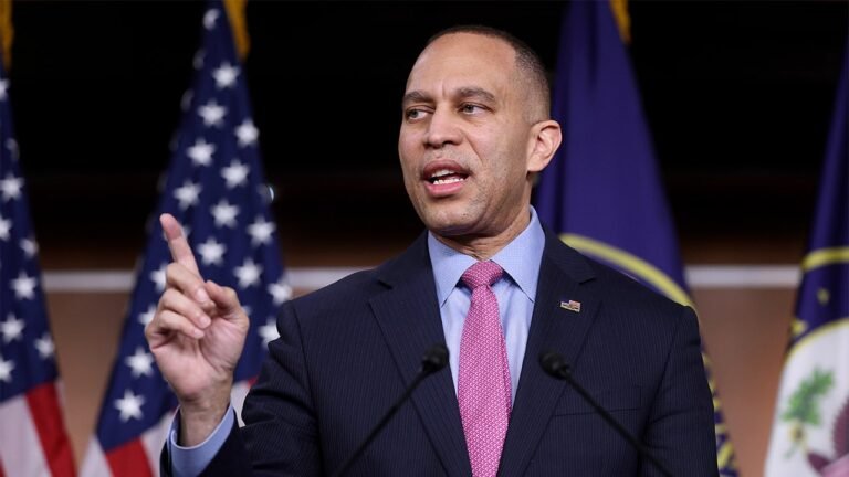 Jeffries hits Trump on gas prices after urging GOP not to ‘play politics’ under Biden
