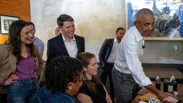 Obama campaigns for Texas Senate candidate James Talarico in Austin
