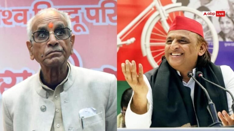 Without taking Champat Rai’s name, Akhilesh said, ‘This government used to say that there are no resignations under its rule.’