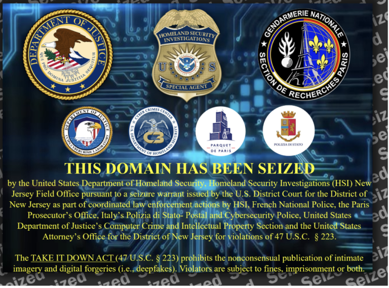 US, France, and Italian authorities shut down massive deepfake porn site
