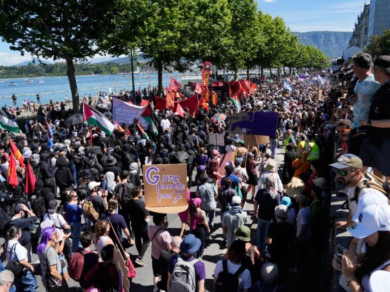Thousands protest as Trump, other world leaders set to meet for G7 summit | Protests News