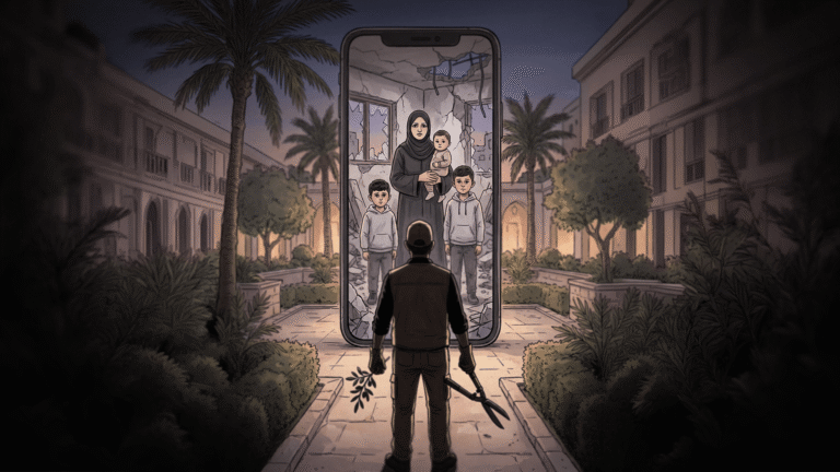 Separated by the Gaza war, a Palestinian yearns to see his family again