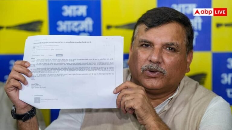 AAP MP Sanjay Singh writes letter to SIT in Ram temple offering theft case, gives evidence of land scam