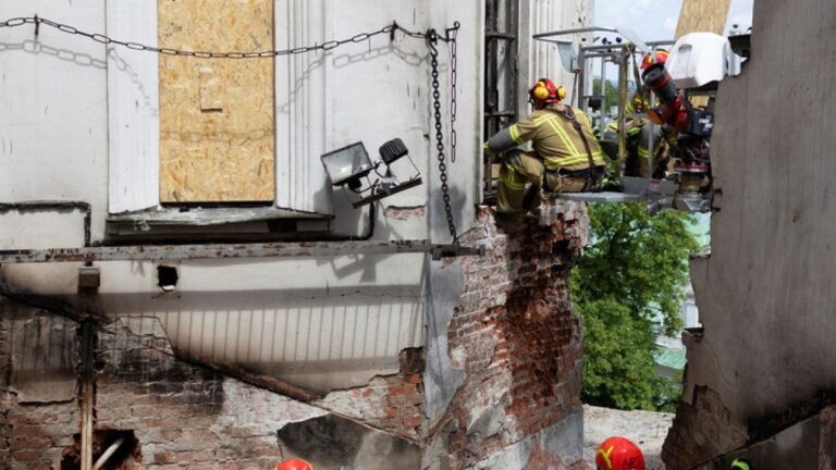 Repairs begin at 1,000-year-old Kyiv monastery after Russian attack | Russia-Ukraine war
