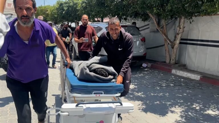 Palestinian boy amongst dead in Israeli strike on displaced tent in Gaza | Gaza